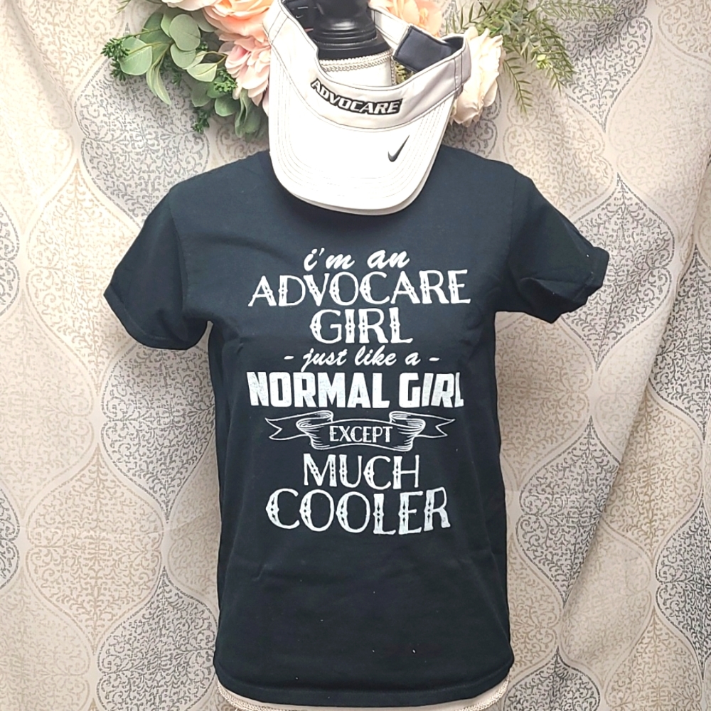 Advocare Shirt, drawstring bag and 2 visors